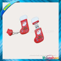 2015 new year made in china Christmas gift PVC rubber Father Christmas snow shoes USB thumb drive